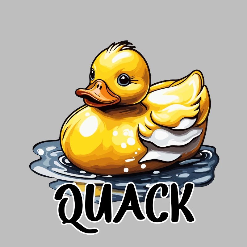 Canard en caoutchouc / Canard en caoutchouc / Eau / Baignoire