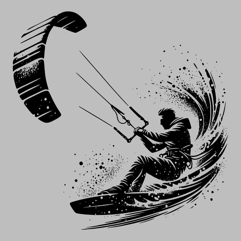 Kite Surfer Splash Wasserspritzer mit Drachen