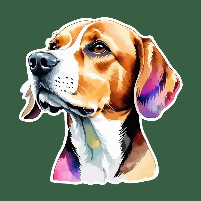 Beagle Wasserfarben
