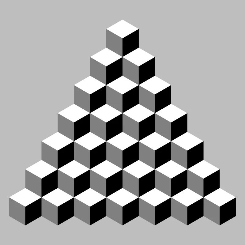 Pyramide cubique isométrique