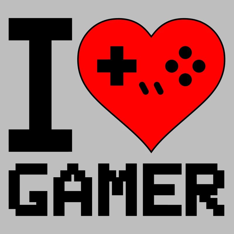 Herz mit Game-Controller Silhouette