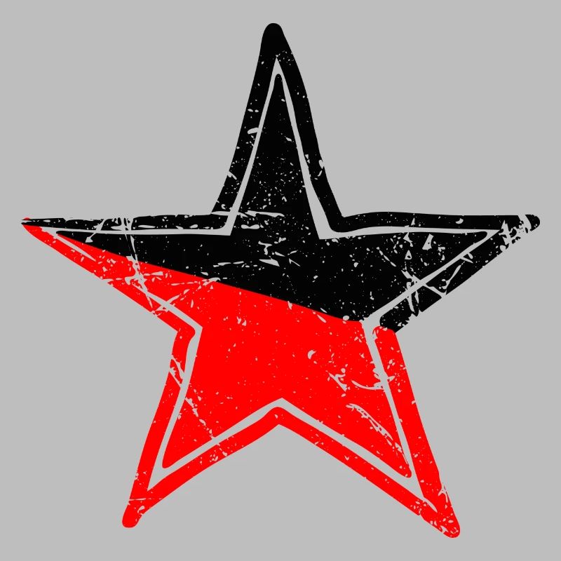 star red black drawn path