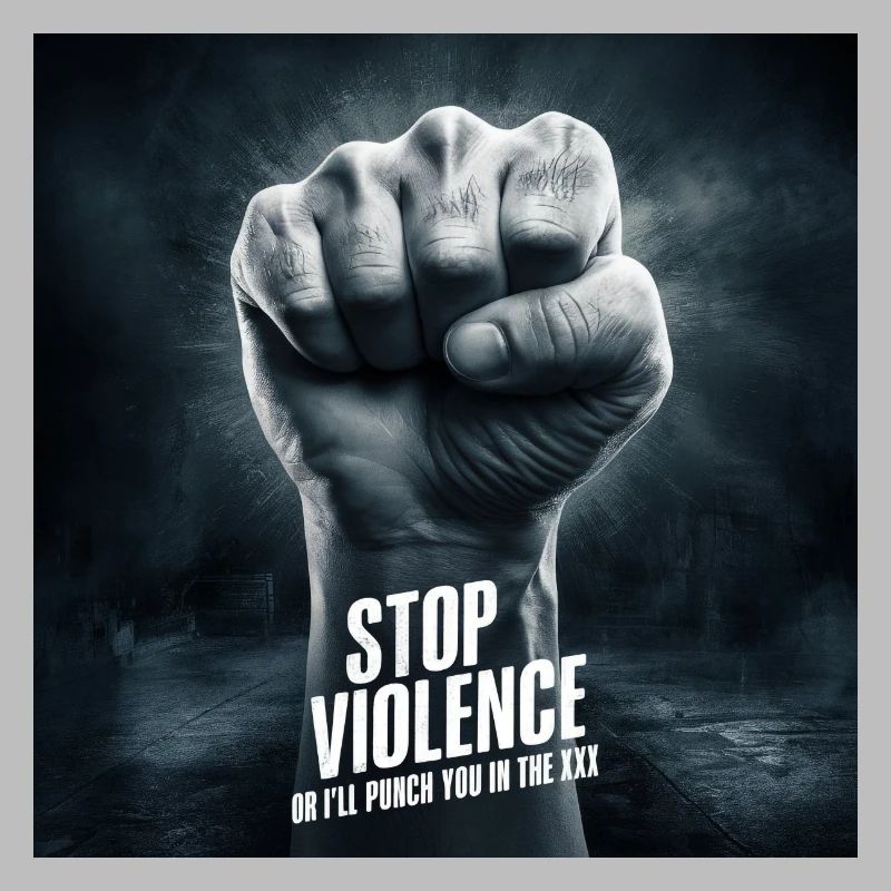 Stop Gewalt oder ich hau dir in die XXX