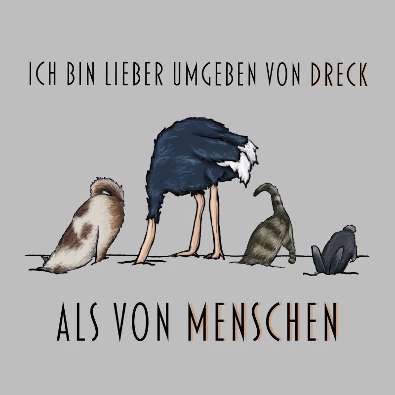 Ich hasse Menschen | Geschenkidee Tiere, Dreck DEU