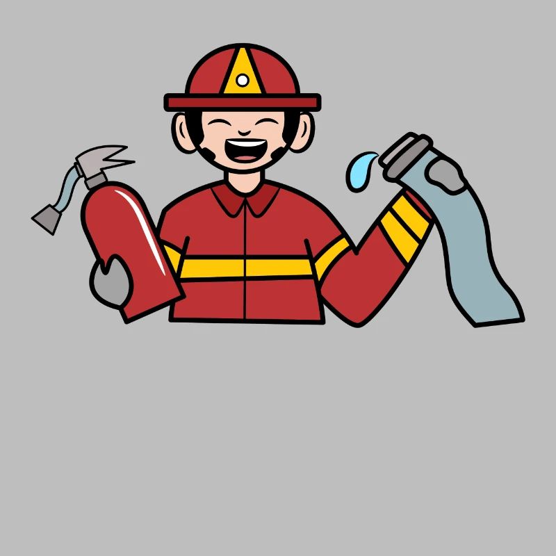 Fire hose fire extinguisher fire brigade rescuer