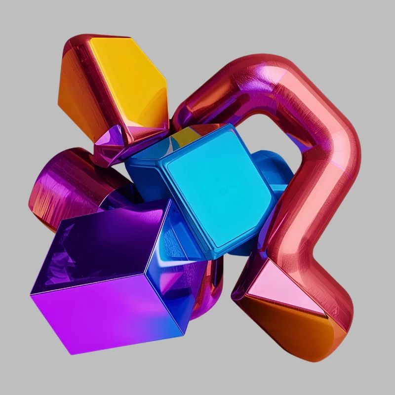 Abstrait 3D Géométrie Formes Coloré