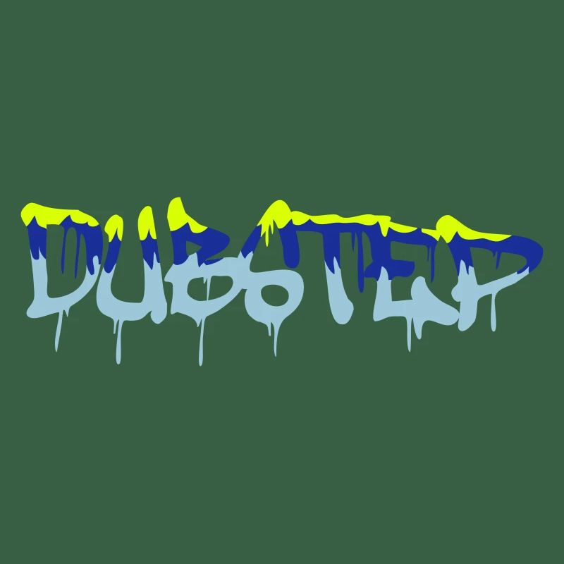 Dub Step Techno Musik Party Tropfen Graffiti Text