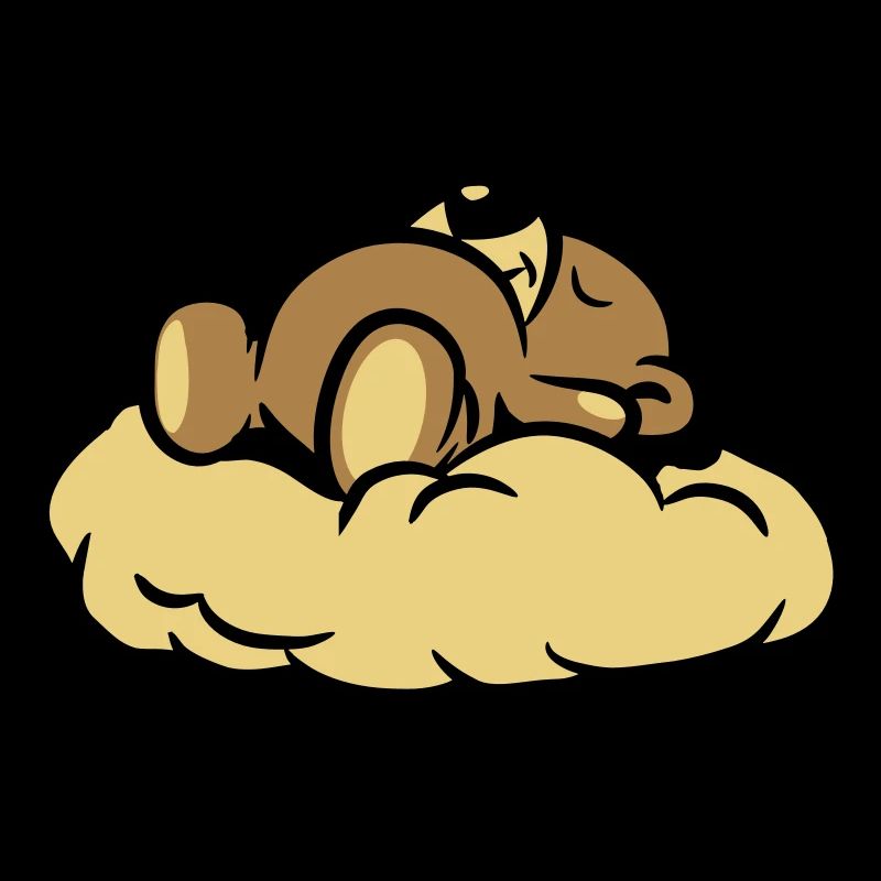 Dream Teddy bear sleeping cloud