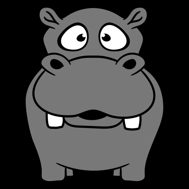 nilpferd klein dick suess niedlich comic