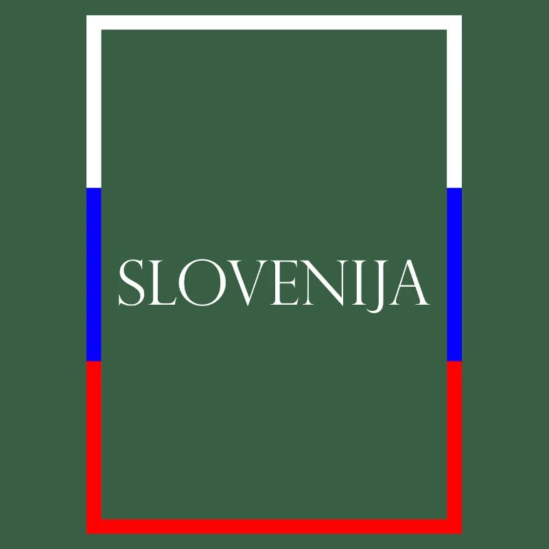 Slovénie Lettrage de la déclaration avec drapeau