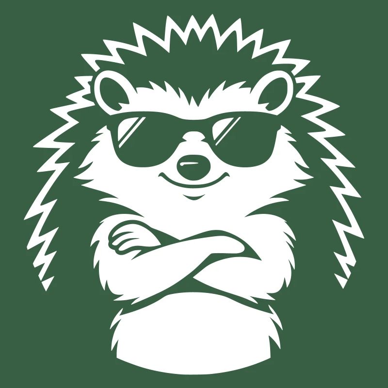 Hérisson cool avec des lunettes de soleil