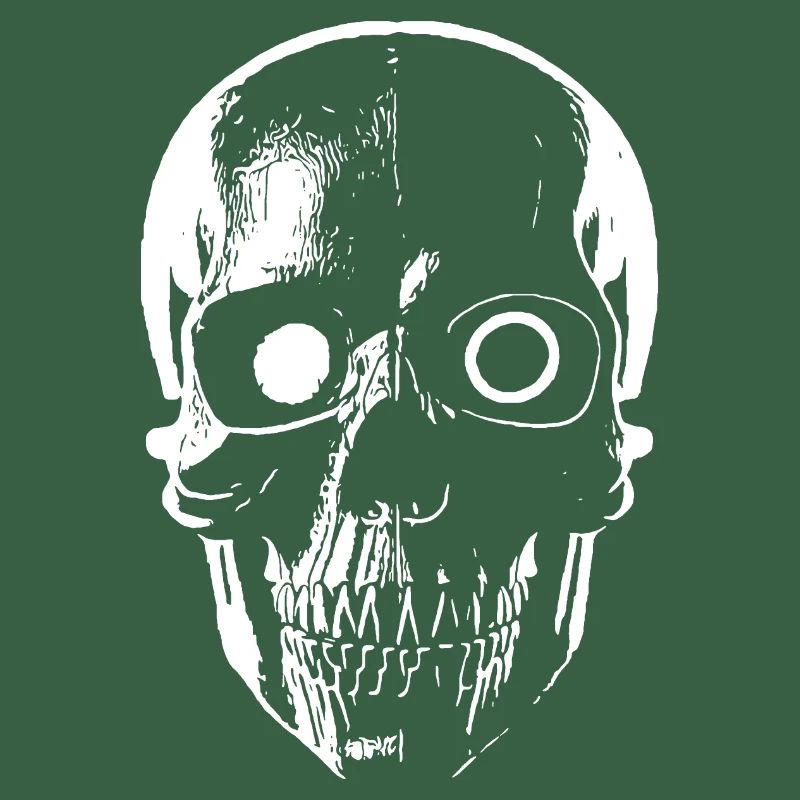 Sci-Fi Cyborg Skull