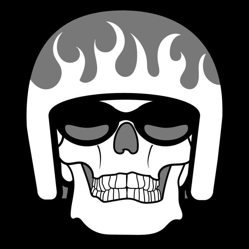 Open Face Helmet Skull