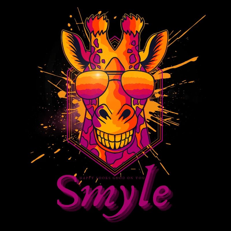 Neon-Giraffe Sonnenbrille Splash