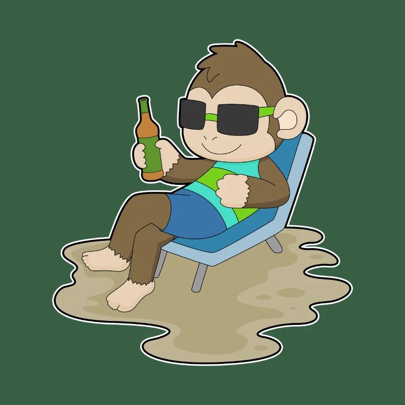 Affe Flasche Bier