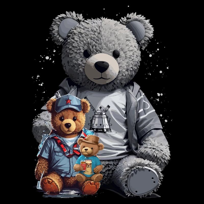 3 ours en peluche