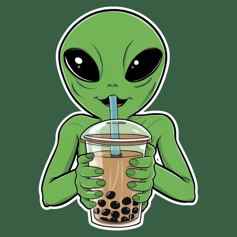 Bubble Tea Alien Boba Tea Kawaii Geschenk