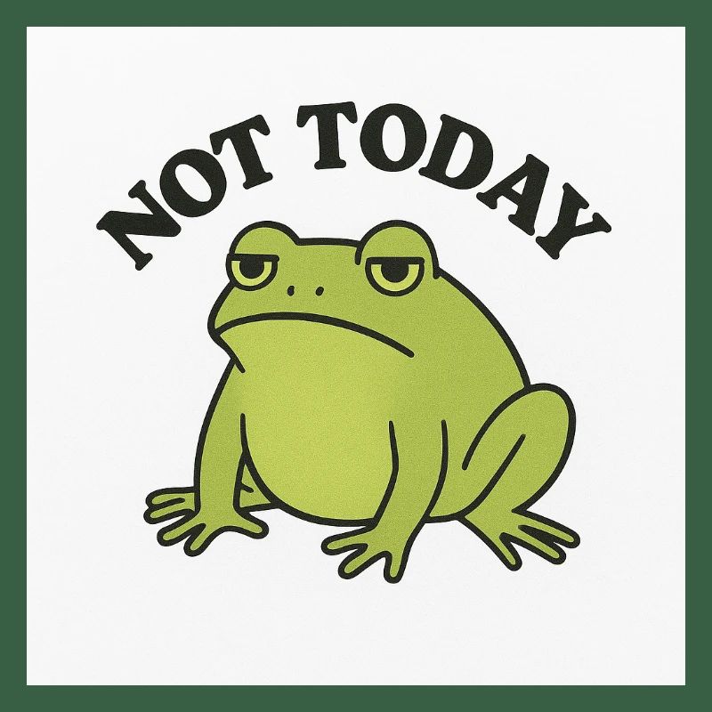 Lustiger Frosch mit Statement Text