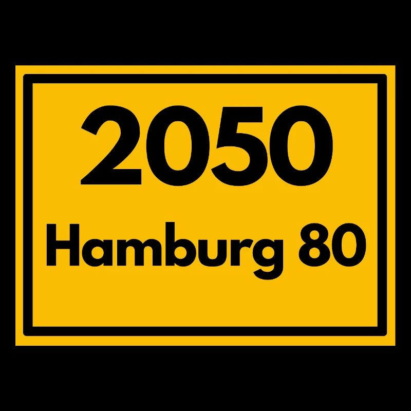 Panneau de lieu - puis rétro ancien code postal 2050 HAMBOURG 80