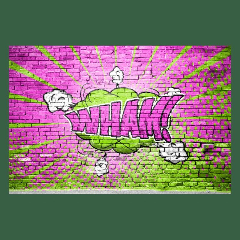 Wham! Comic Style Bubble Graffiti Lettering on Bri