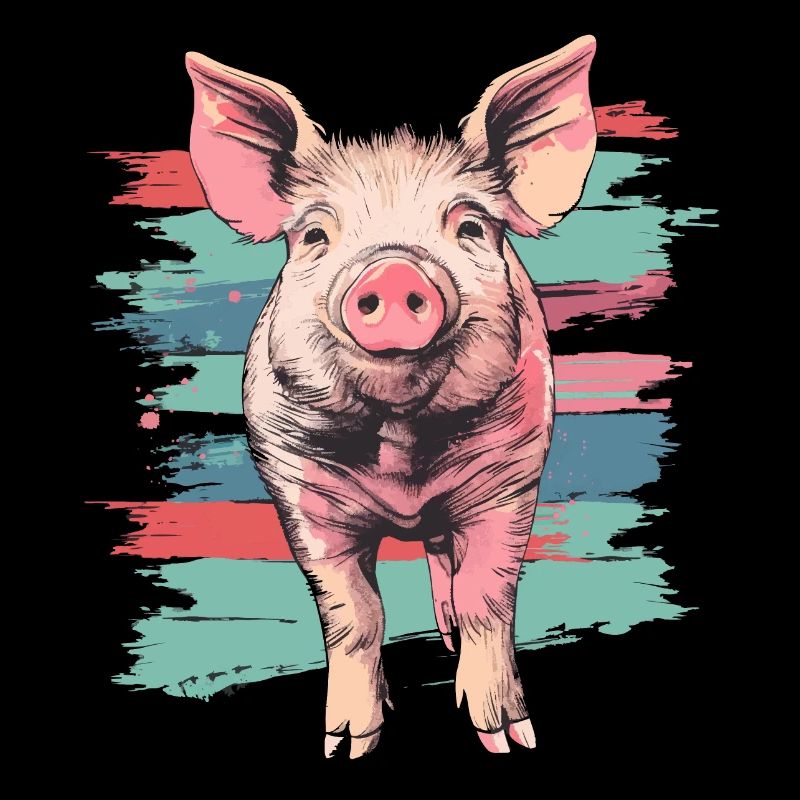Mignon petit cochon cochon vintage