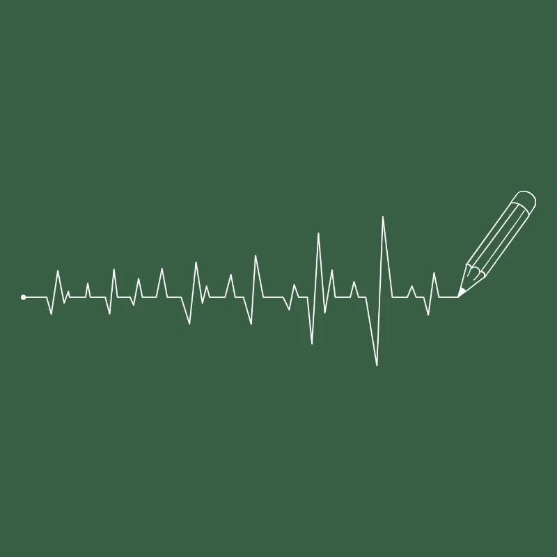 Dessin au trait au crayon ECG