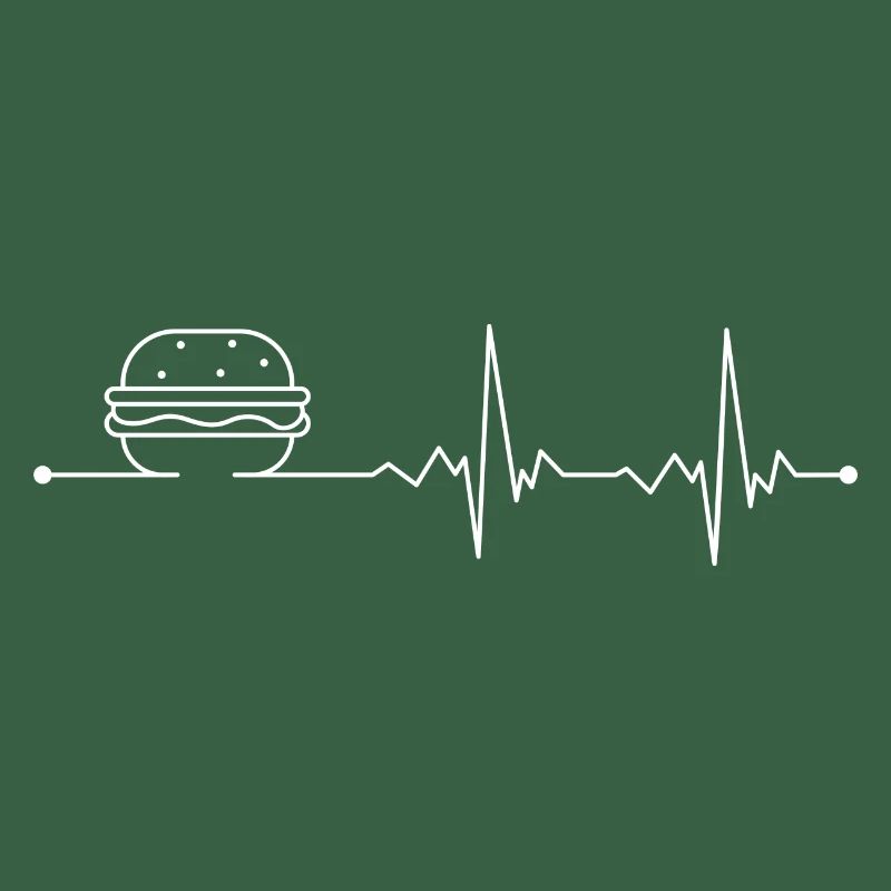 Burger Pulse Linienkunst