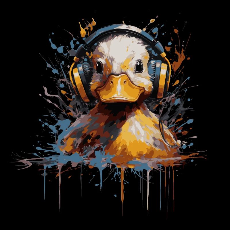 Canetons DJ avec casque