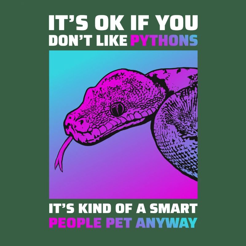 Funny Python Snakes T-Shirt Reptile Gift