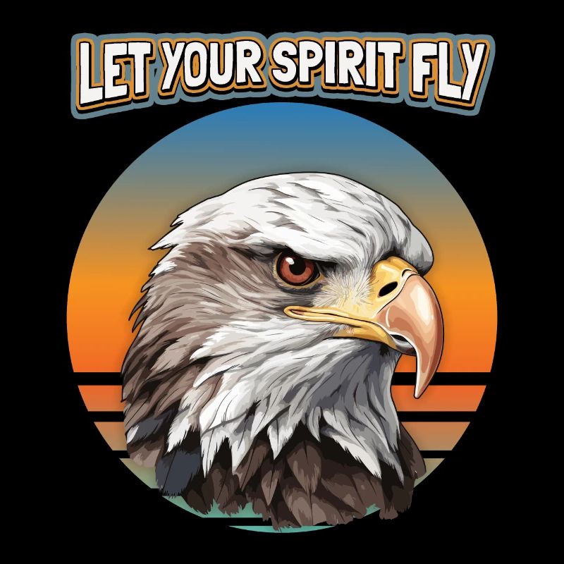 Adler-Motiv, Adler Illustration, Spruch