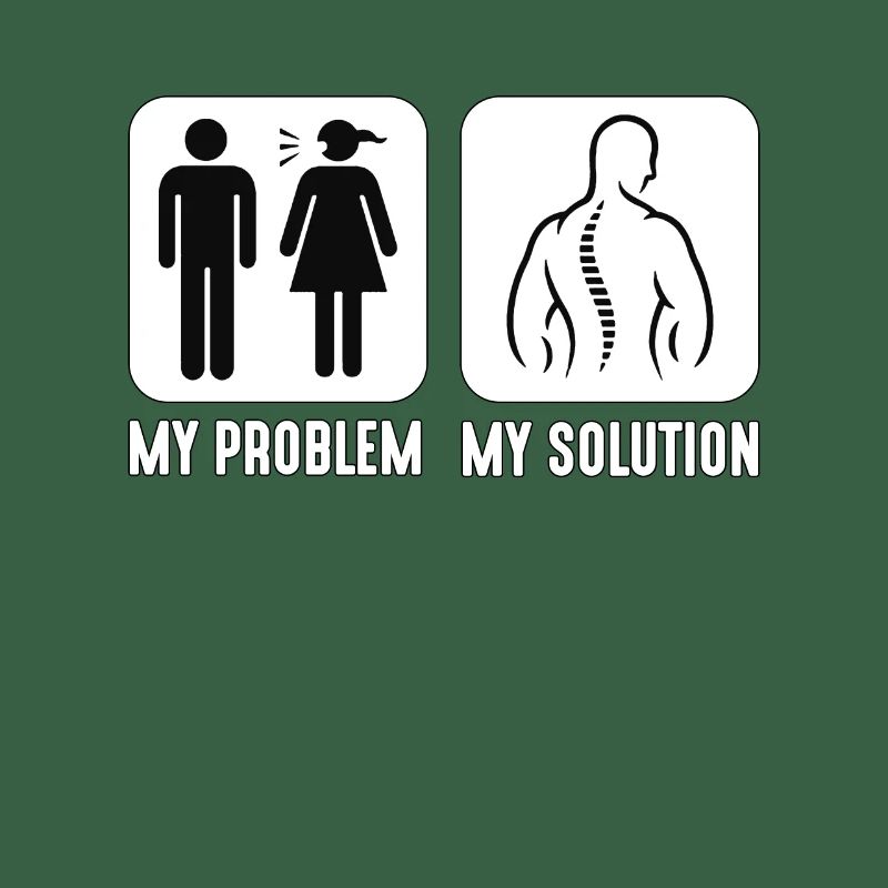 Chiropractor My Problem My Solution Pictogram Dad