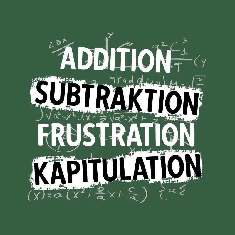 Addition Subtraktion Frustration Kapitulation