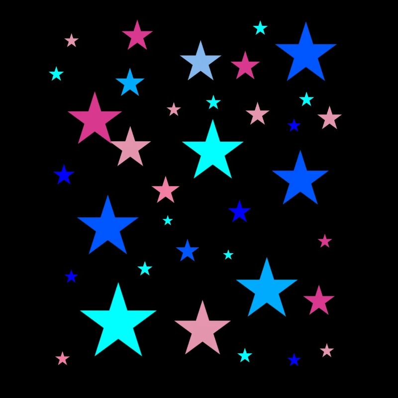 étoiles, Coloré, bleu, rose, rose