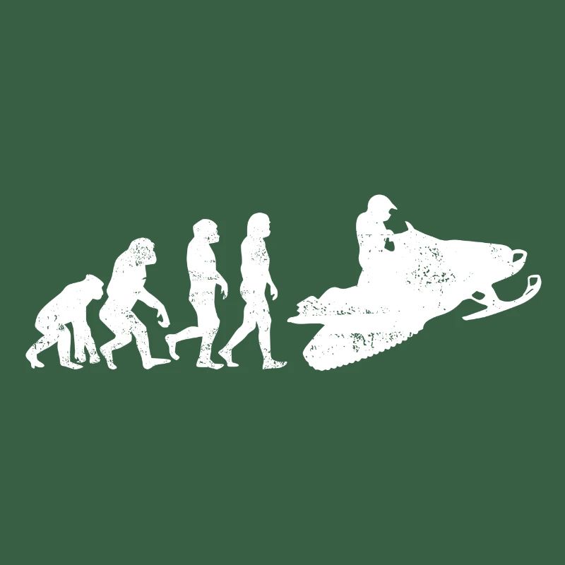 Schneemobil evolution geschenk schnee schlitten