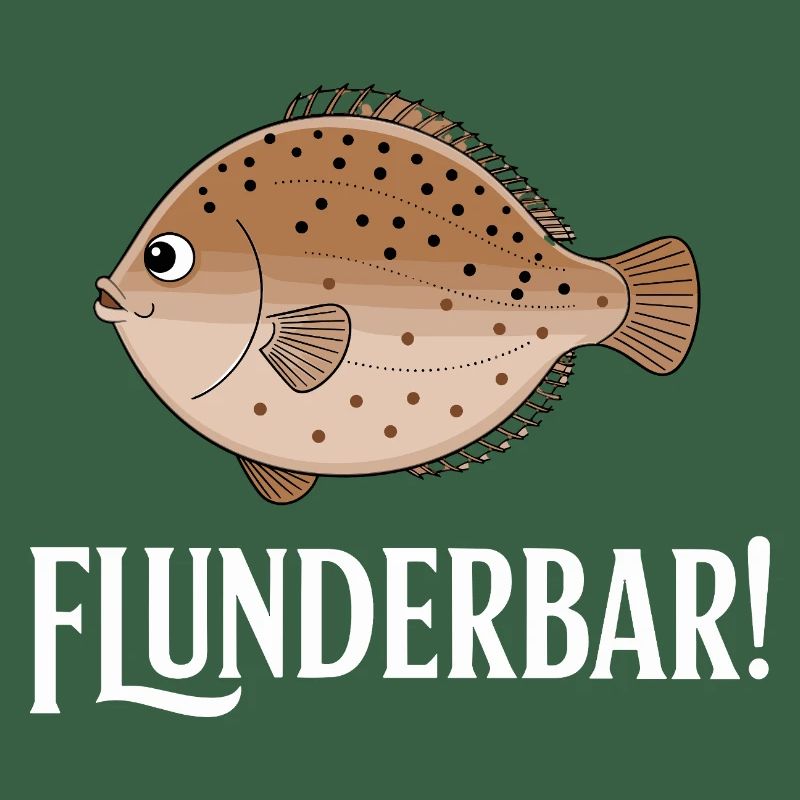 Flounder Bear Funny Flatfish Humor