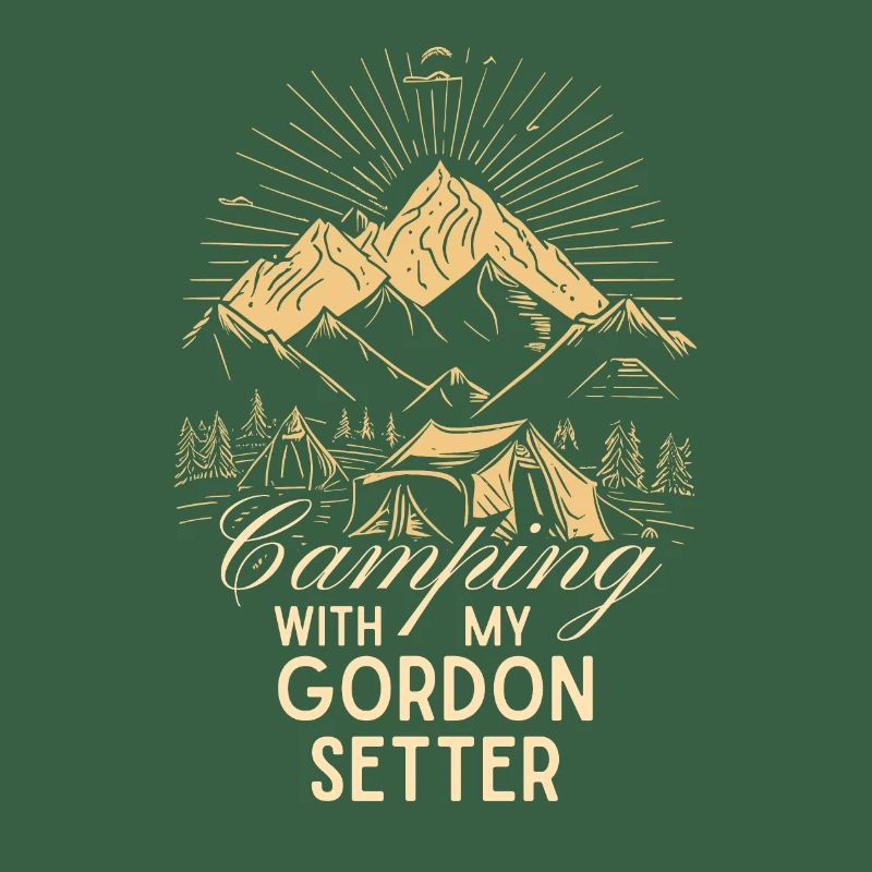 Gordon Setter Camping