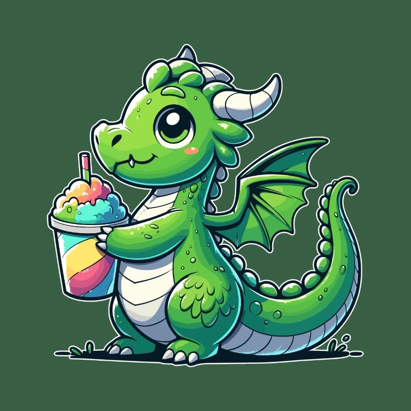 Dragon avec de la glace de boue