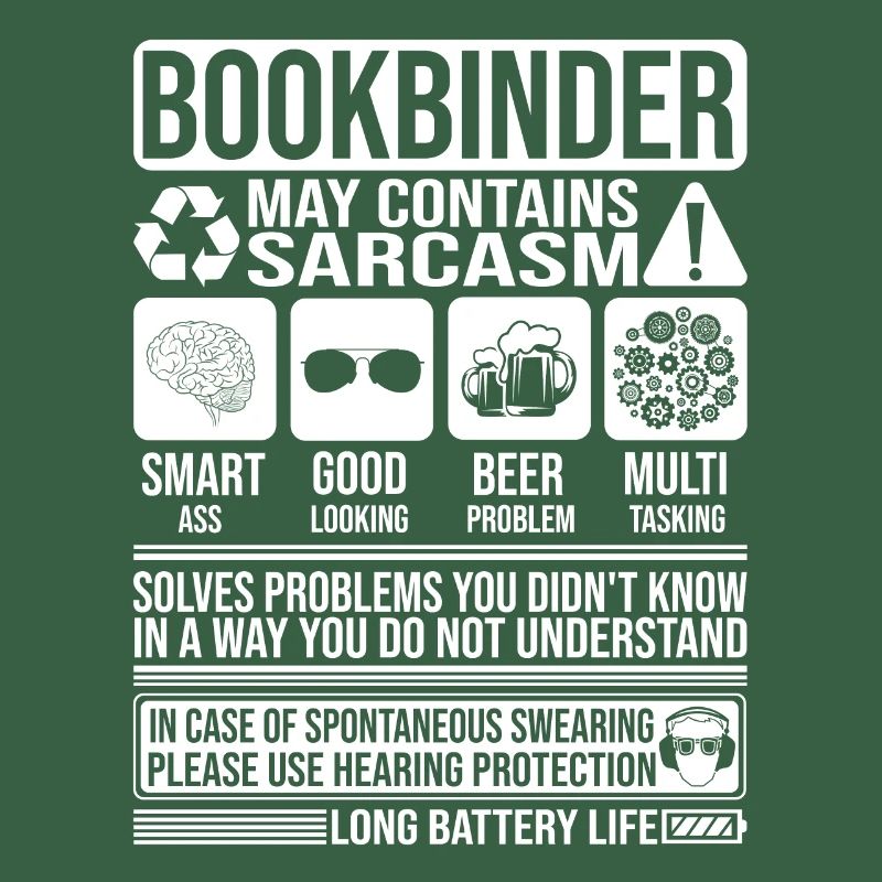 Buchbinder Sarkasmus lustig Geschenk Buchbinder