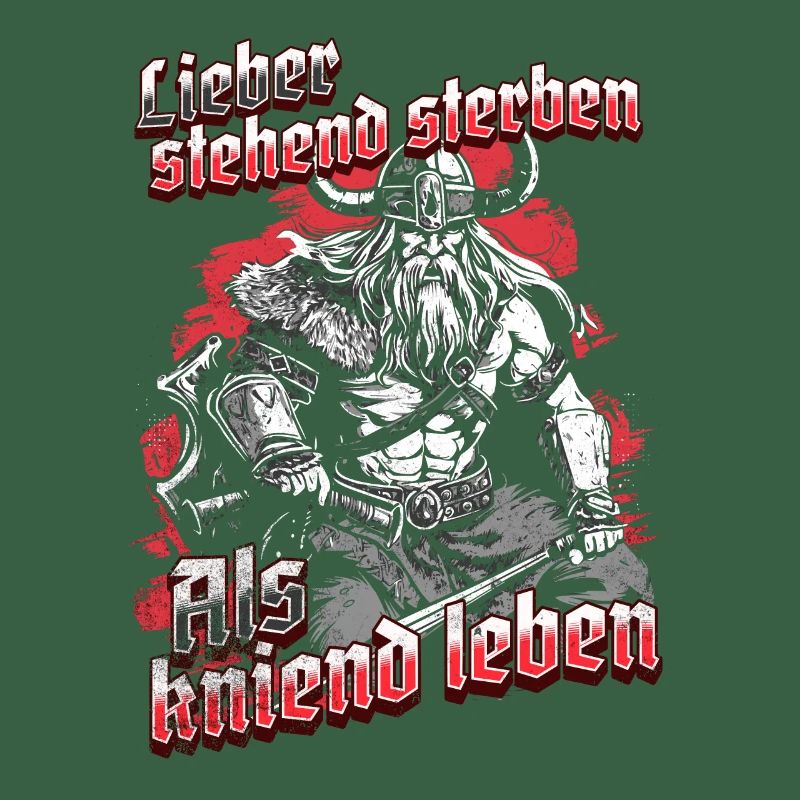 rViking Warrior Design Standing Dying Warrior