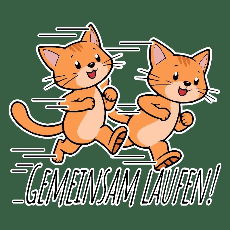 Courez ensemble ! Équipe de course des chats mignons !