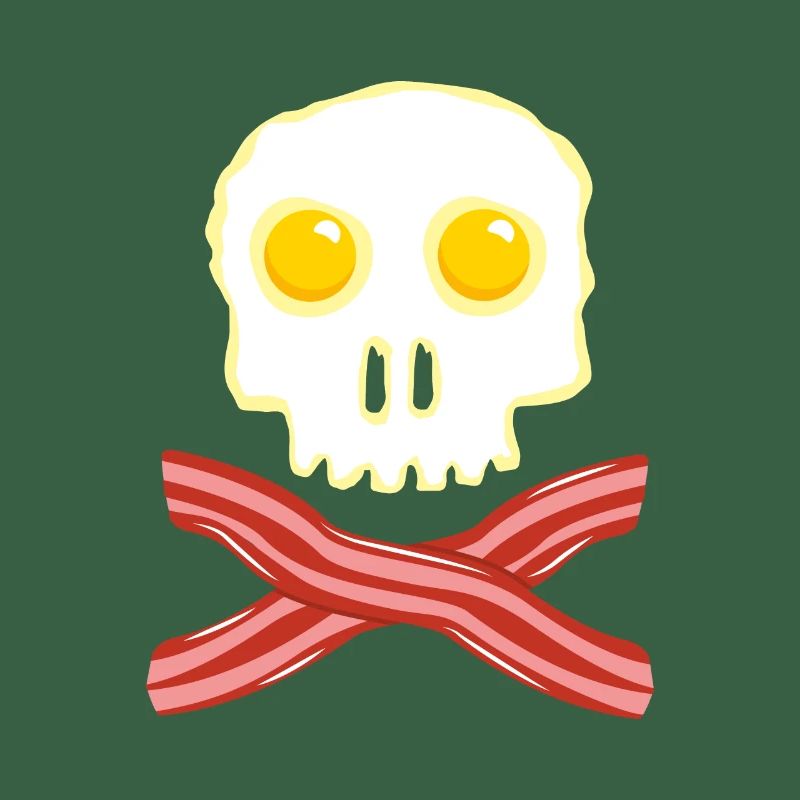 Bacon and eggs Skull Skull - Bacon Eggs