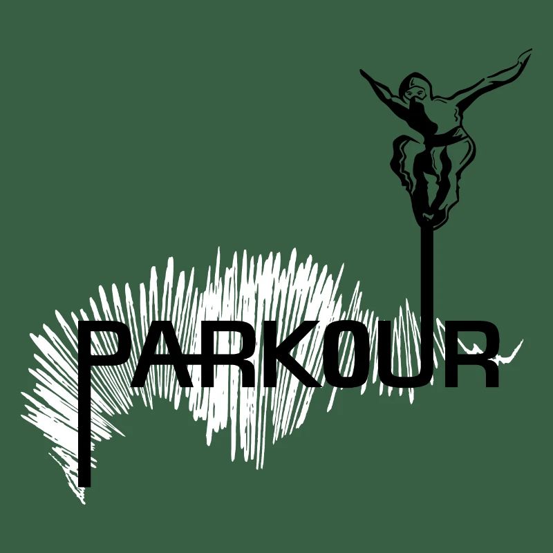 Parkour Ninja - black-white