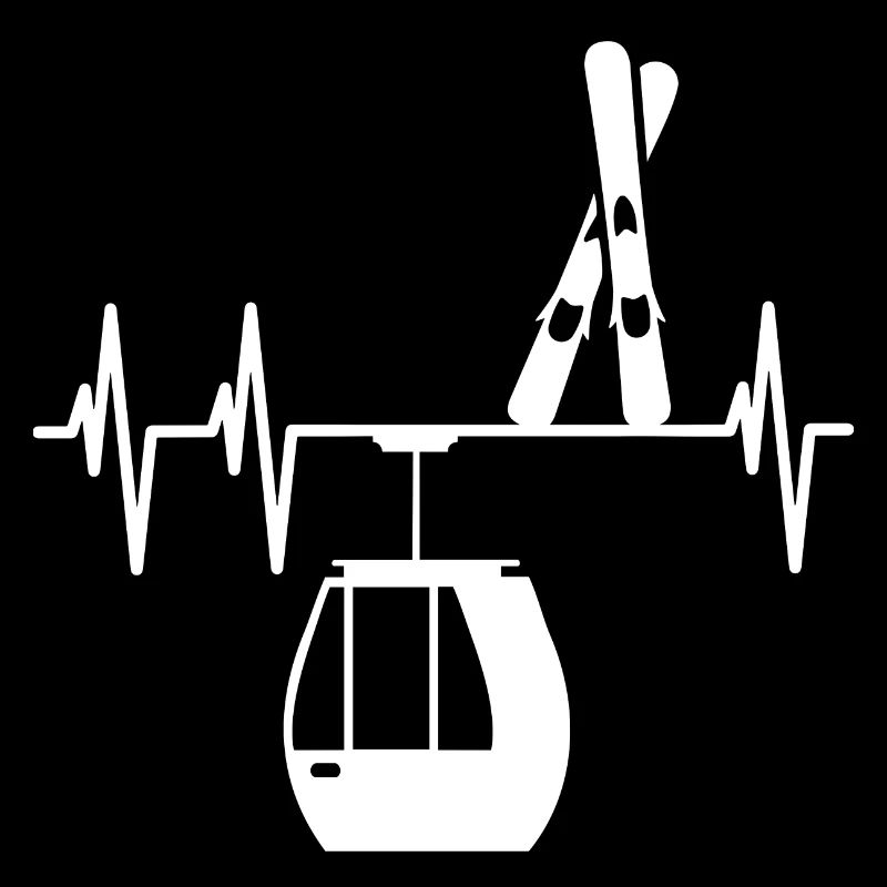 Ski Heartbeat helles design