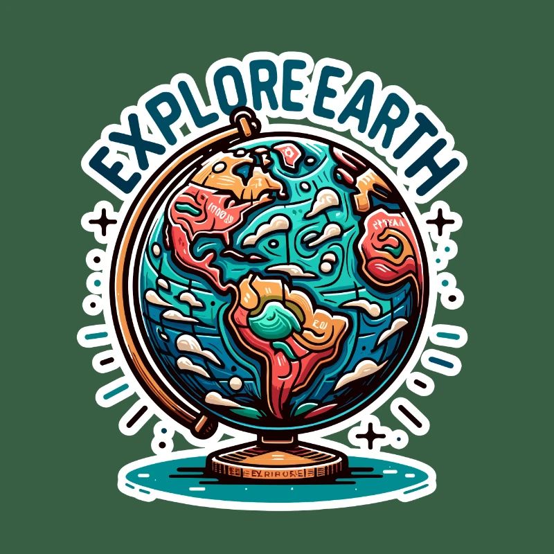 Explore Earth - Erde Illustration