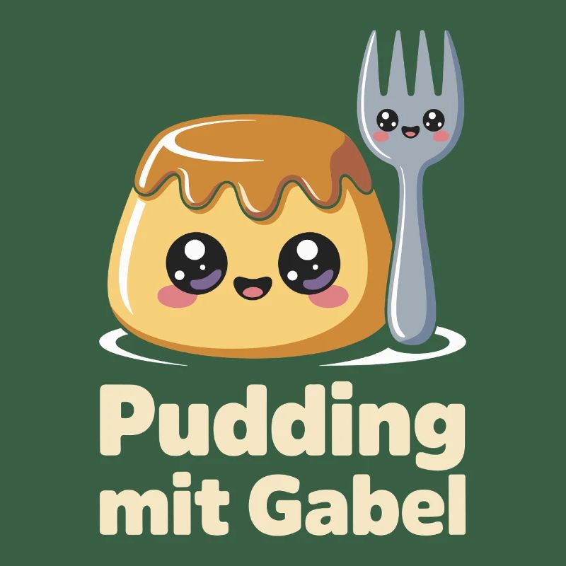 Pudding with fork