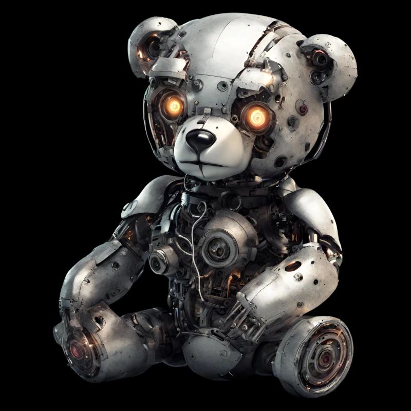 Ours en peluche cyborg