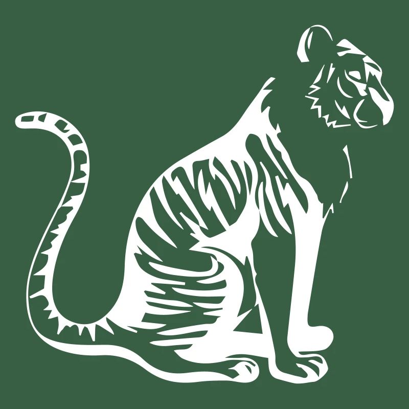 Eleganter Tiger Silhouette Design