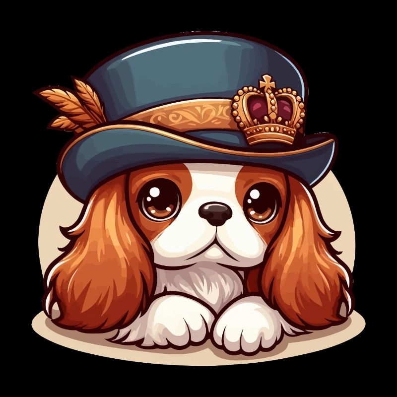 Mignon Cavalier King Charles chien - Chapeau