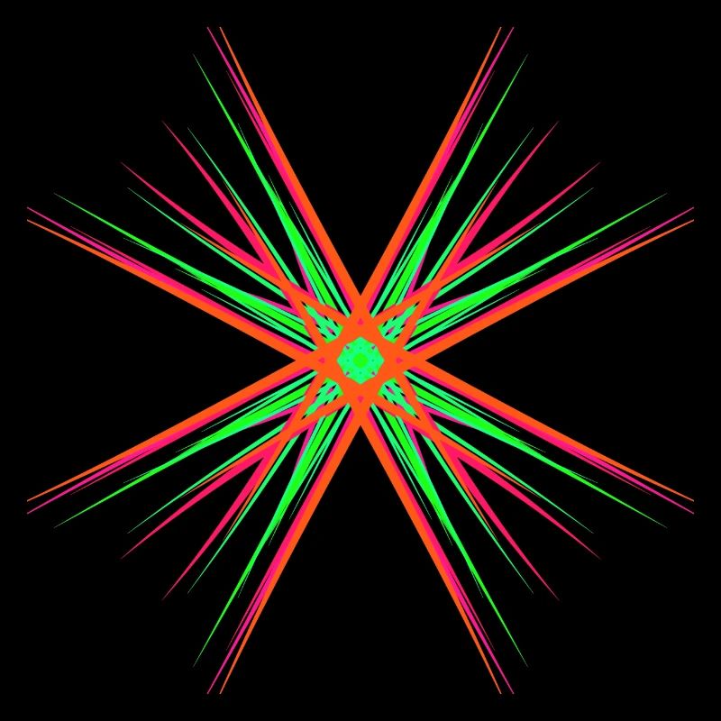 Étoile composée de plusieurs couleurs vives