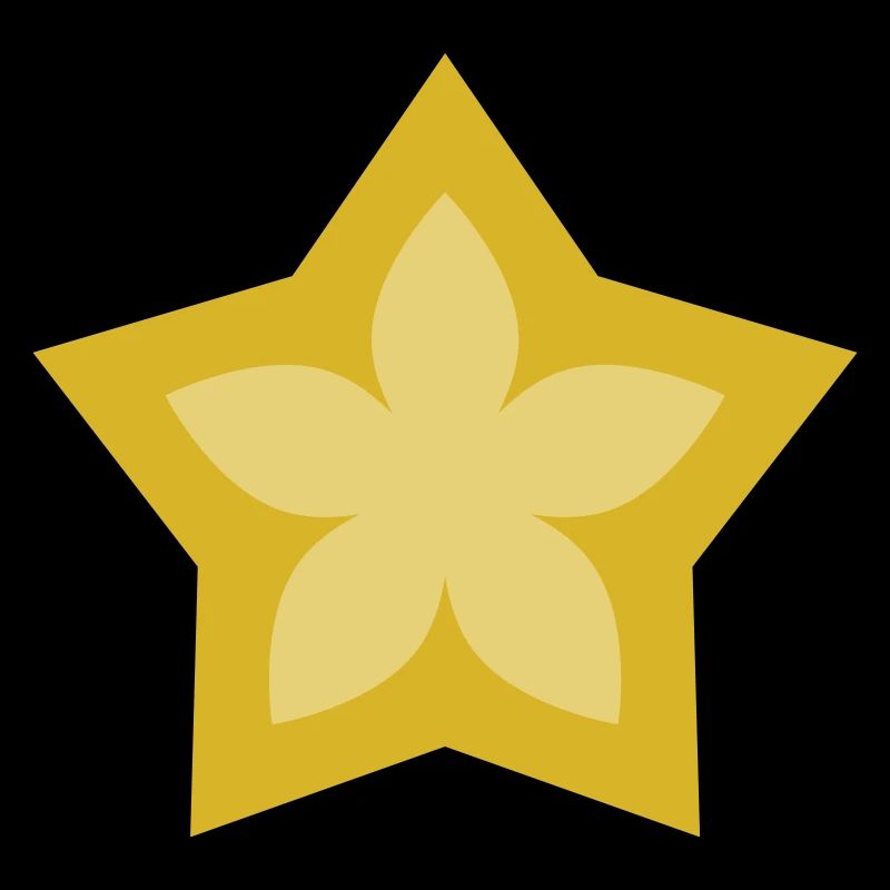 Fleur d’étoile dorée au design élégant